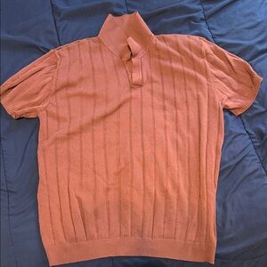 Rust Orange Short Sleeve Polo Shirt